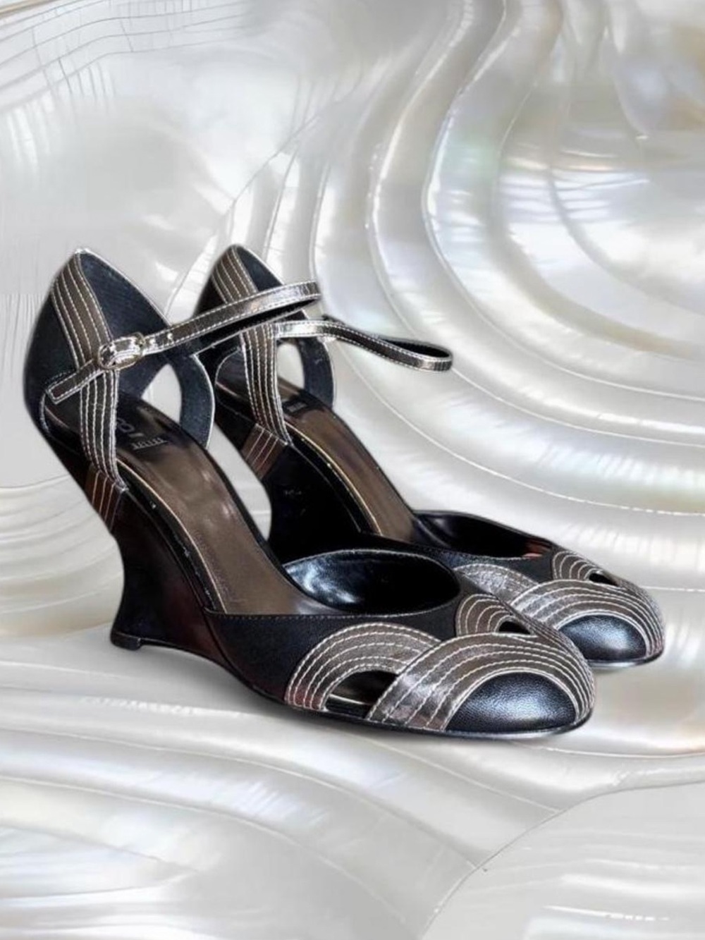 Vintage Bakers Voilet Leather Heels